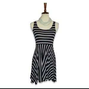 Navy blue stripped dress